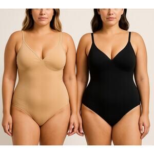 Hey Shape Viral Smoothing Bodysuit Bundle Black & Nude Women’s Size Large